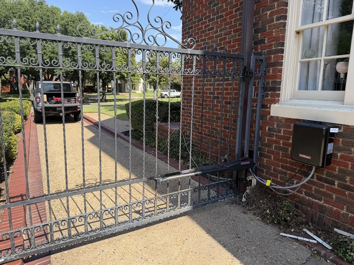 • Removed the existing GTO swing gate opener