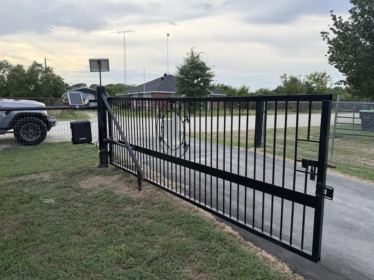 Additional view of the gate after the repair.