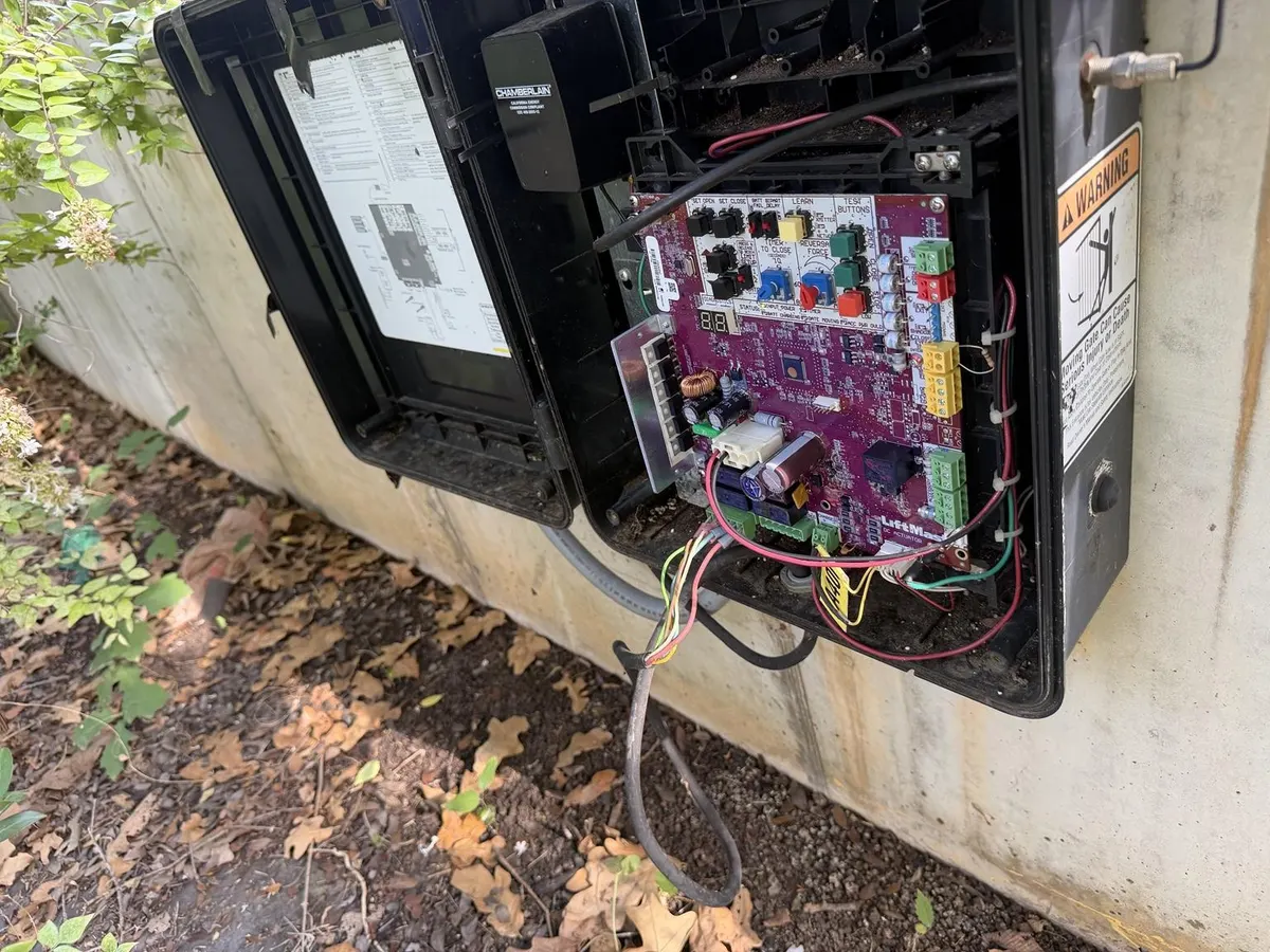 Replacement circuit board installed in the control enclosure.