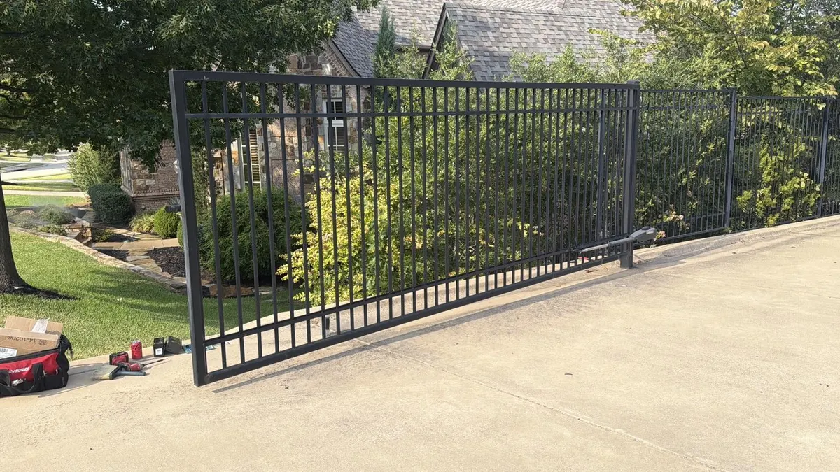 Additional view of the gate at the property.