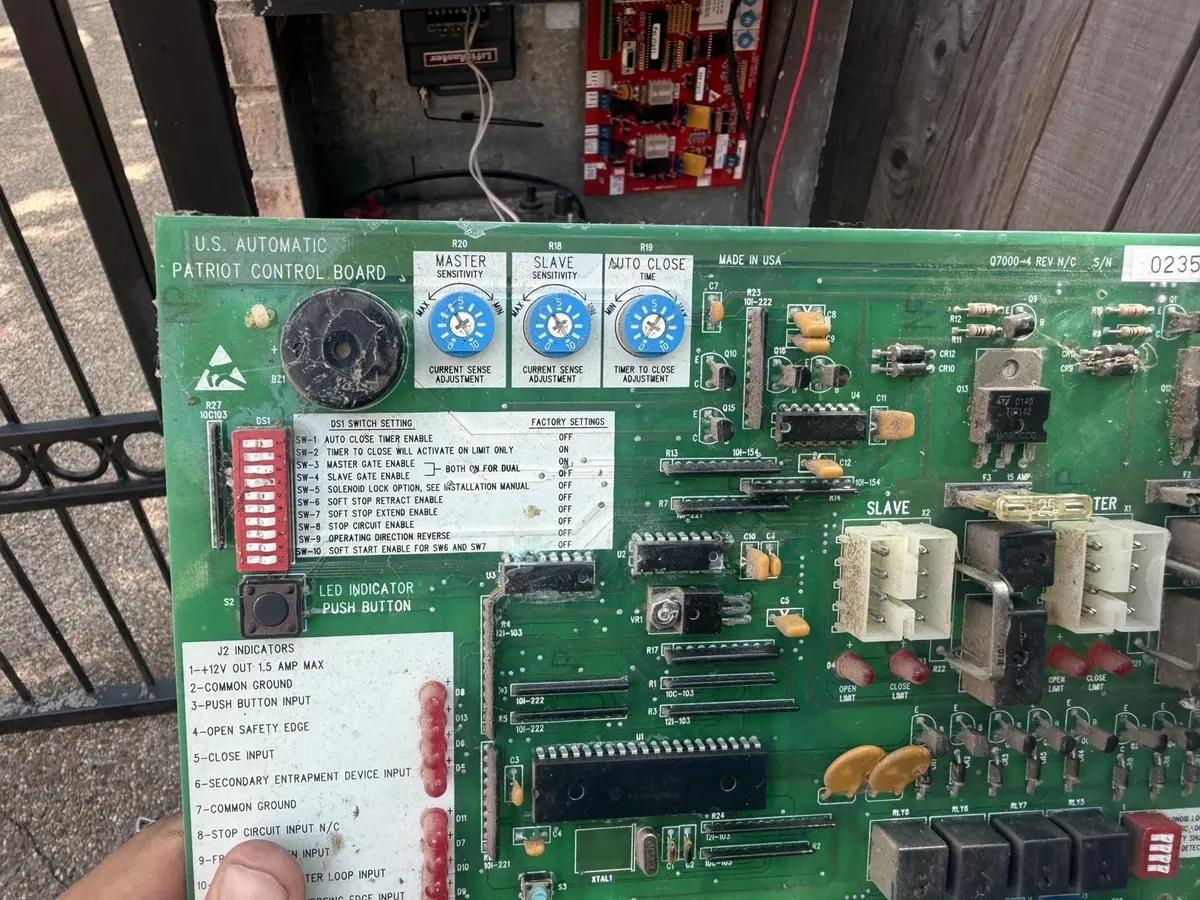 Removed US Automatic Patriot control board before replacement.